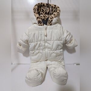 Weatherproof Since 1948 | Infant Girl's 6/9 Month Fleece Leopard Print Snowsuit